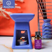 Asian Aura Ceramic Aromatic Oil Diffuser with 2 oil bottles AA-CB-0044BLUE