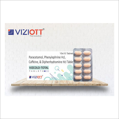 Paracetamol Phenylephrine HCL Caffeine And Diphenhydramine Tablets