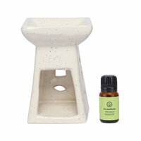Asian Aura Ceramic Aromatic Oil Diffuser with 2 oil bottles AA-CB-0044W-d