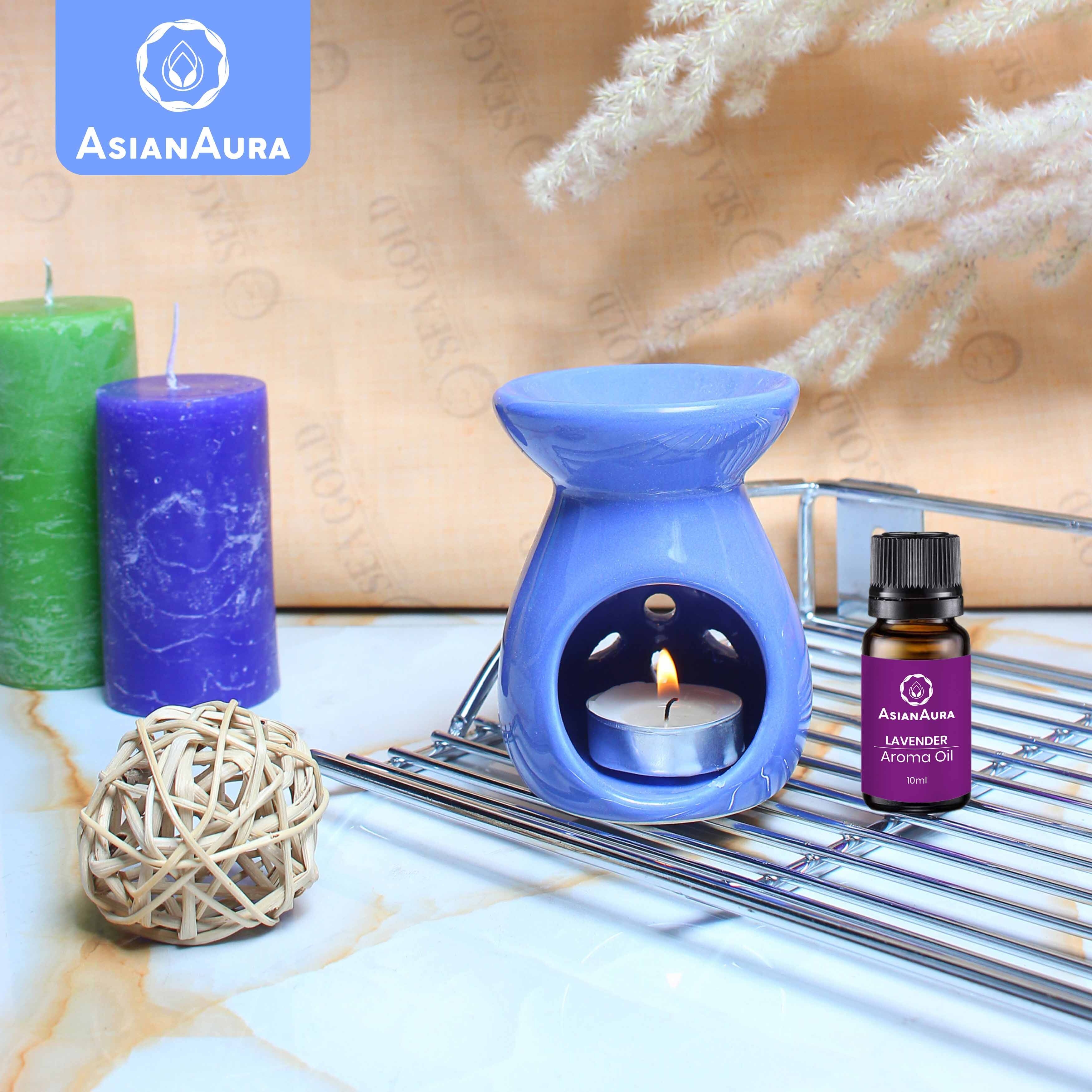 Asian Aura Ceramic Aromatic Oil Diffuser with 2 oil bottles AA-CB-0045B