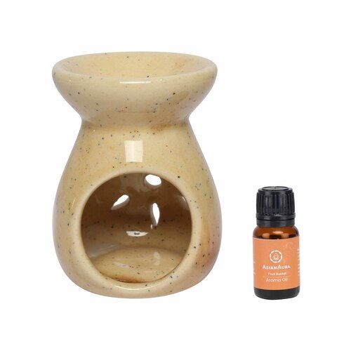 Asian Aura Ceramic Aromatic Oil Diffuser with 2 oil bottles  AA-CB-0045Bro