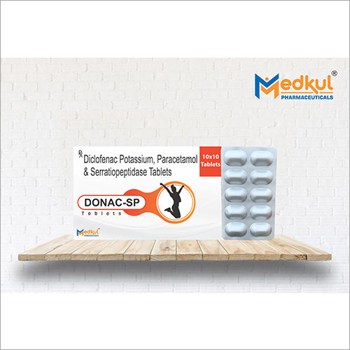 Diclofenac Potassium Paracetamol And SerratiopetidaseTablets