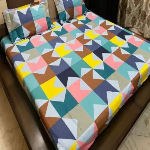 King Size Floral Fitted Bedsheet