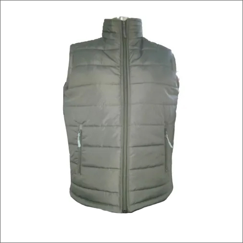 Gray Ladies Grey Polyester Quilted Jacket