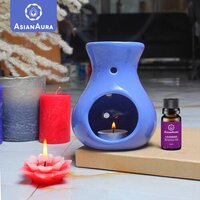 Asian Aura Ceramic Aromatic Oil Diffuser with 2 oil bottles AA-CB-0046
