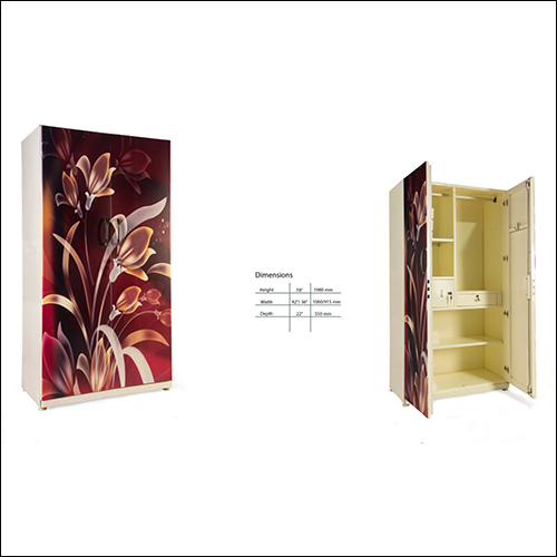 Krystal Ragular With UV Print Almirah