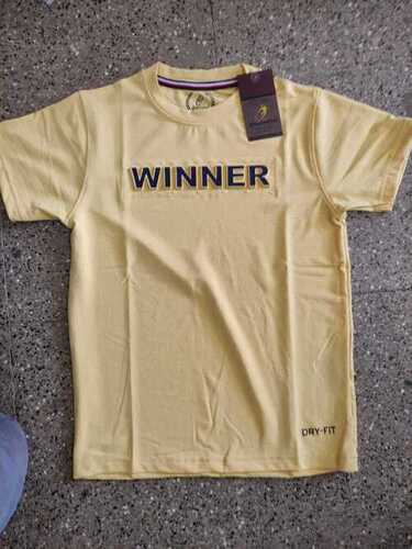 Boys Lemon Color T-Shirt - Cool Cotton Half Sleeve Design | Lightweight Fabric, Breathable Comfort, Perfect for Summer Wear