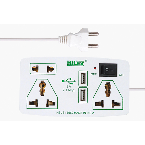 White Hepl-6660 Usb Extension Cord