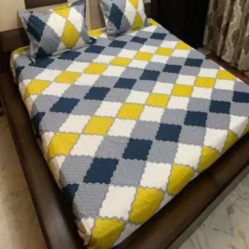 Cotton King Size Floral Fitted Bedsheets