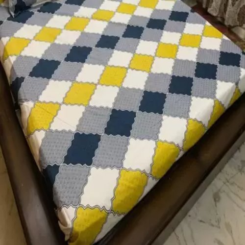 Cotton King Size Floral Fitted Bedsheets