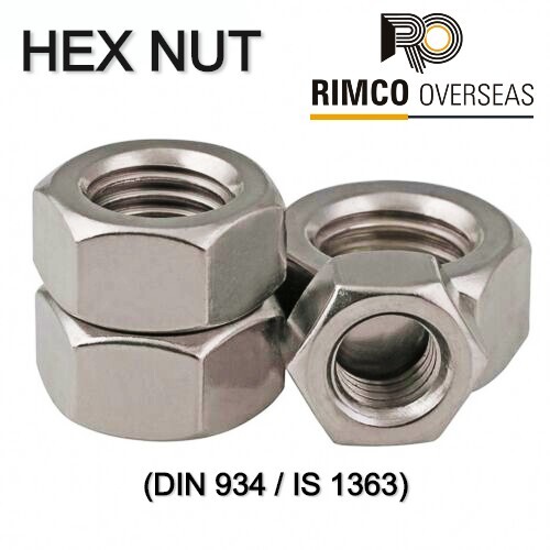 Silver Stainless Steel Hex Nut