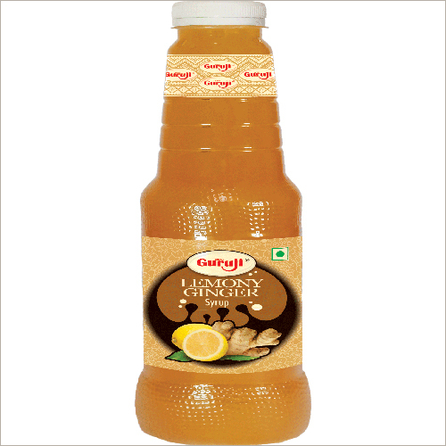 Lemony Ginger Syrup - Glass Bottle, Salty Taste | Distinctive Blend of Lemony Zest and Bold Ginger Flavor