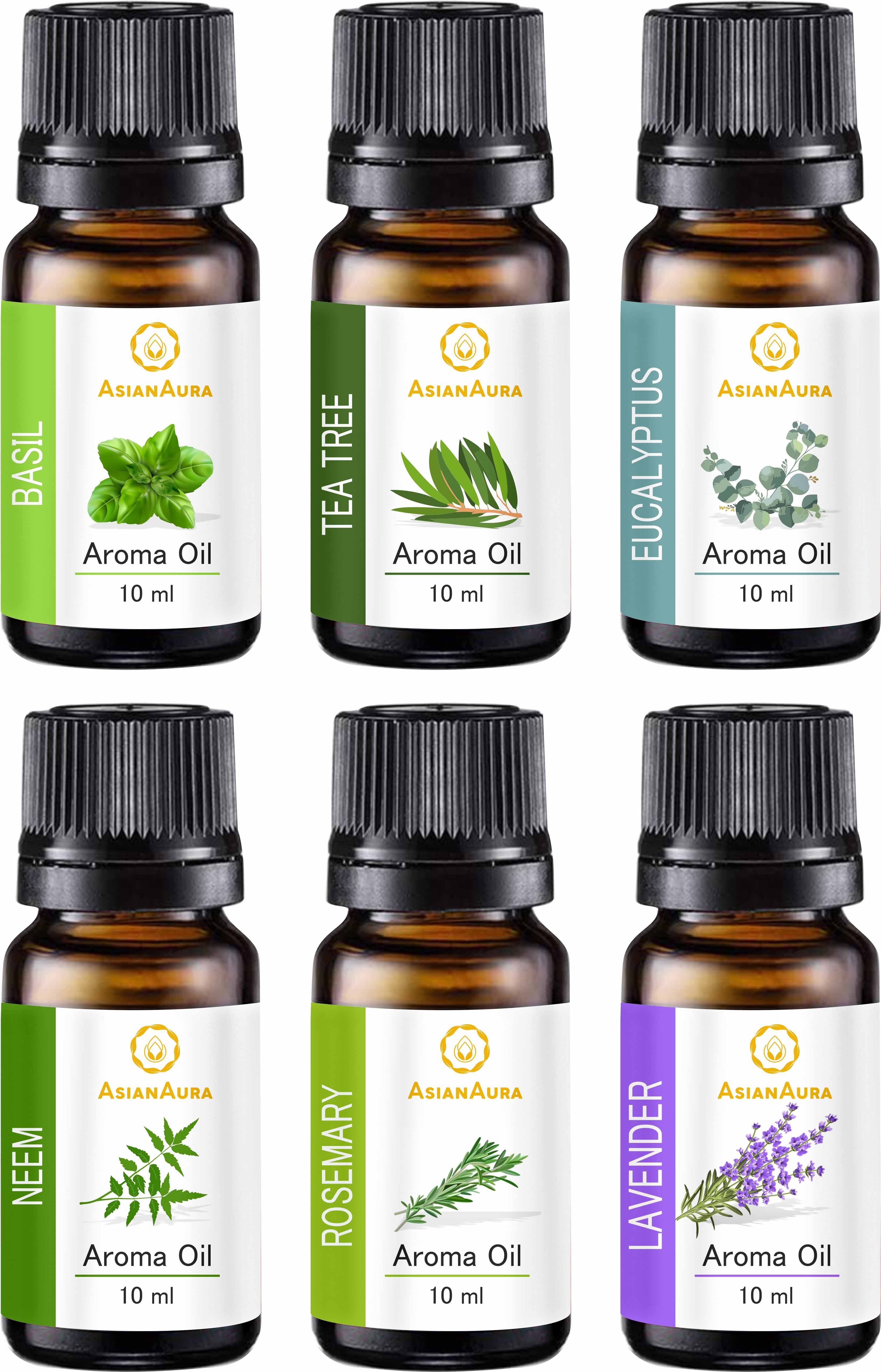 Asian Aura anti bacterial pack 10ml Aroma oil Set of 6