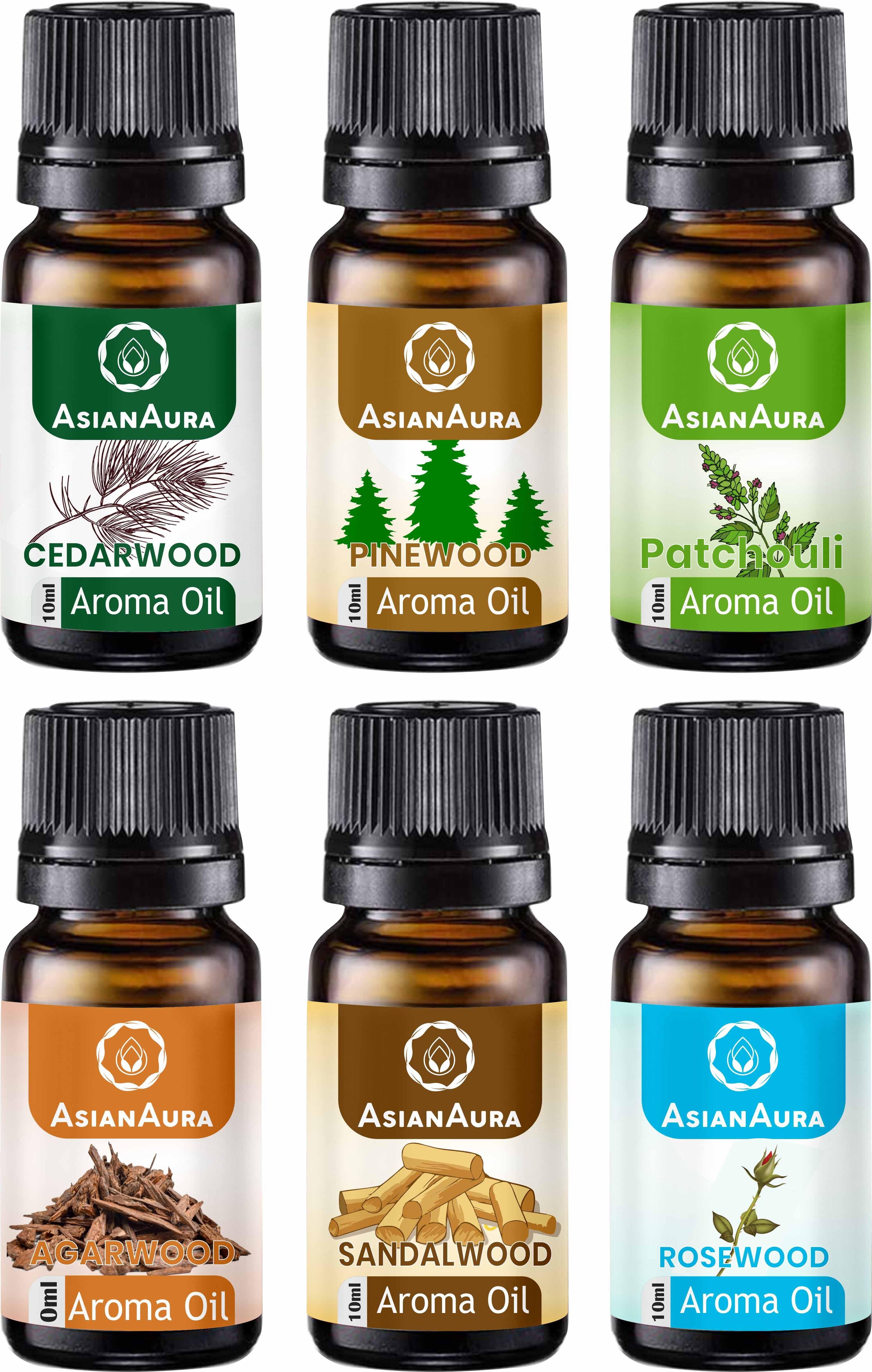 Asian Aura woody combo 10ml Aroma oil Set of 6