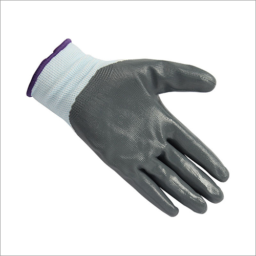 White Grey Nitrile Coated Gloves
