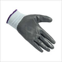 White Grey Nitrile Coated Gloves