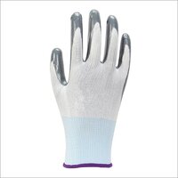 White Grey Nitrile Coated Gloves