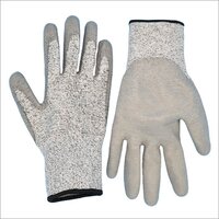 Grey Cut Resistant PU Coated Gloves