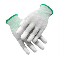 ESD Carbon Fiber PU Coated Finger Gloves