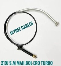 Jd-219 J Speedometer Cable Mahindra Bolero Turbo New - Steel Core Pvc Jacket, Black, Gold And Black Connector, Single Conductor