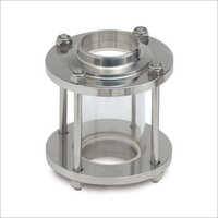Stainless Steel Sight Glass - Ss304 Round Glass Head, Silver Galvanized Surface | Industrial Usage, Durable Material