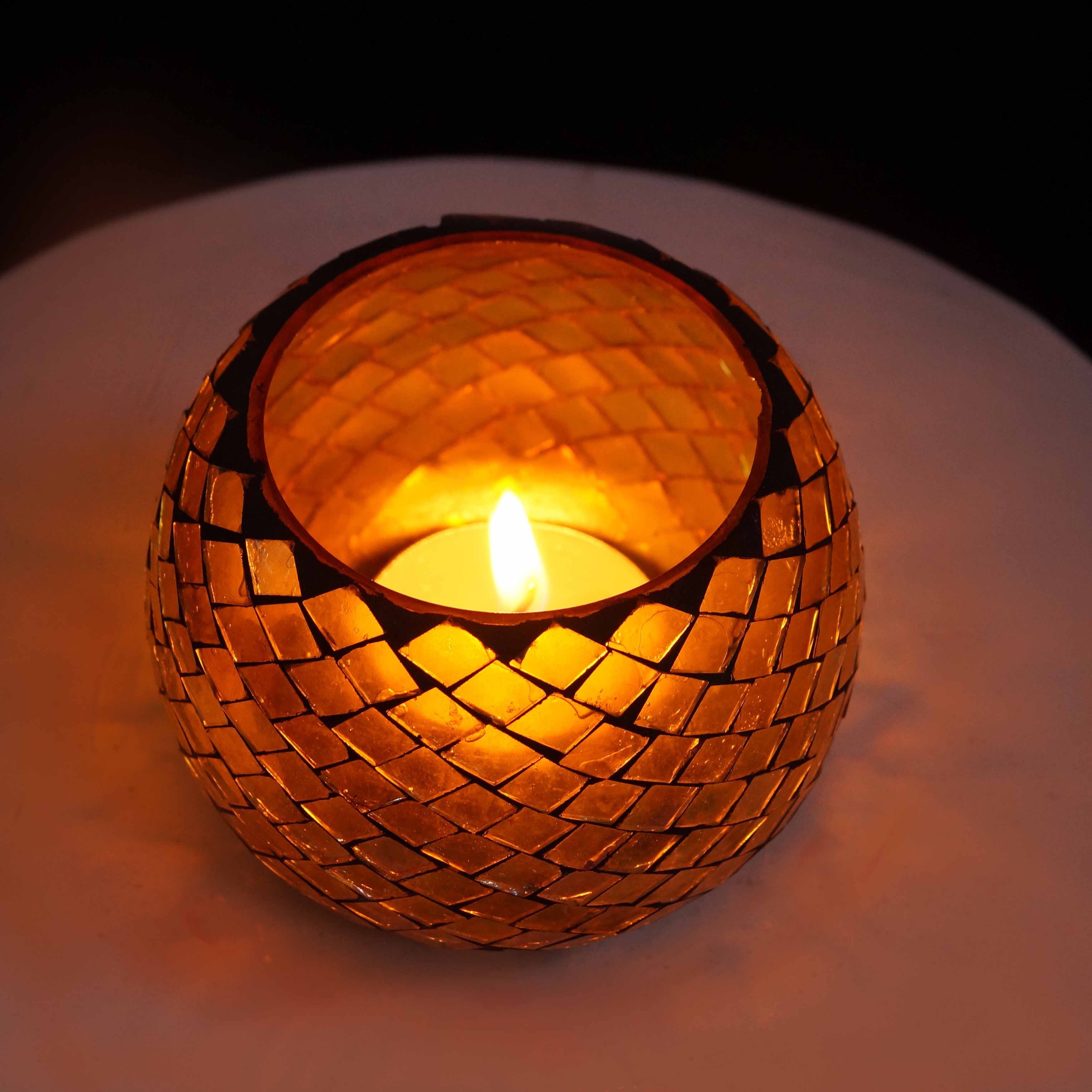 candle holder mosaic