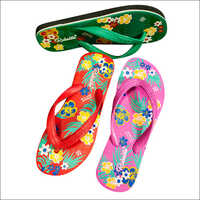 Ladies Rubber Printed Hawai Slippers