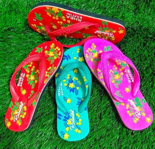 Different Available Ladies Rubber Comfortable Hawai Slippers