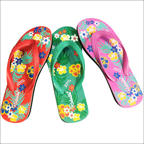 Hawai Ladies Daily Wear Rubber Slippers, Design/Pattern: Floral Print,  Size: 4 at Rs 45/pair in Kolkata