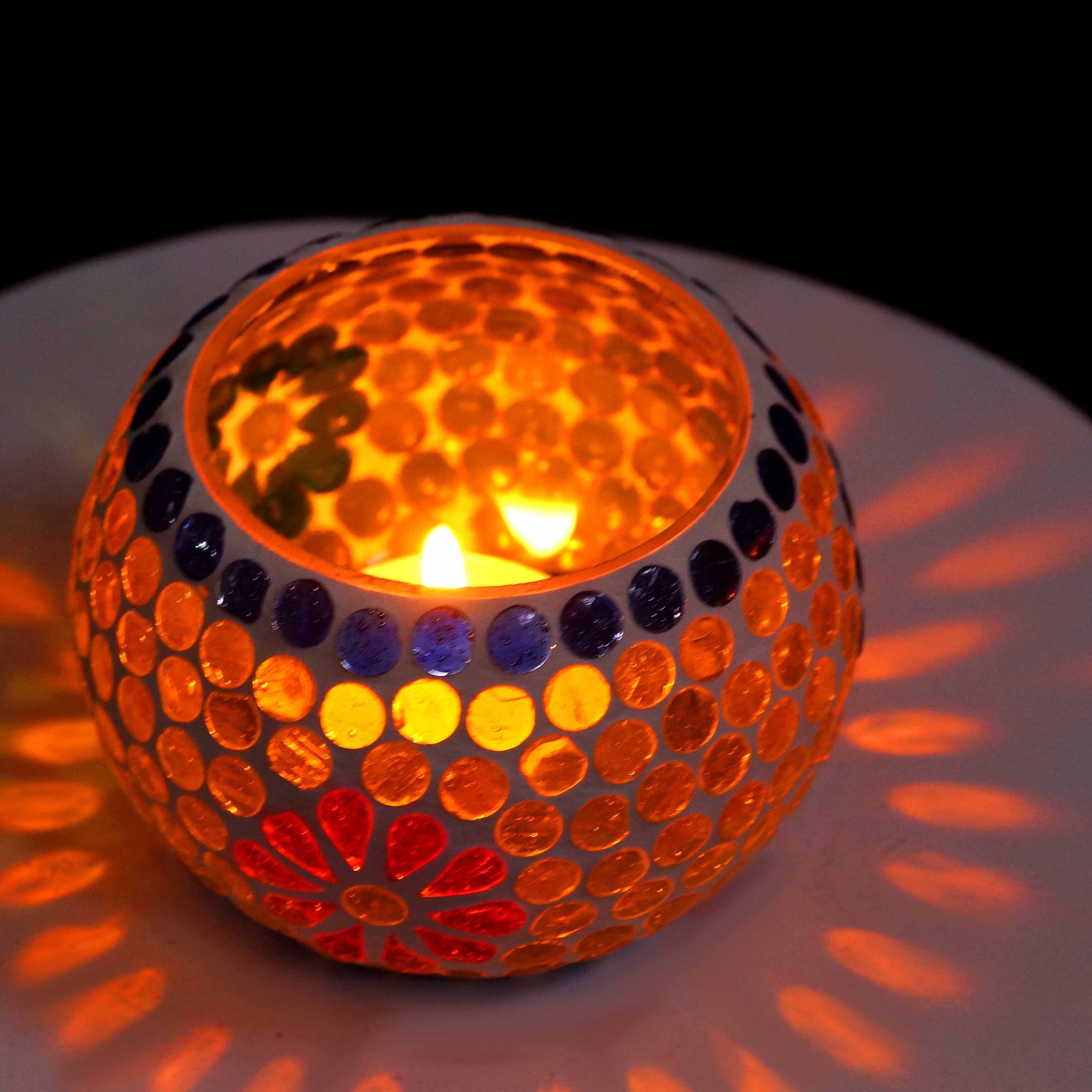 t-light candle holder mosaic