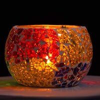 mosaic candle holder (Multicolour)