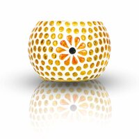 mosaic candle holder ( yellow)