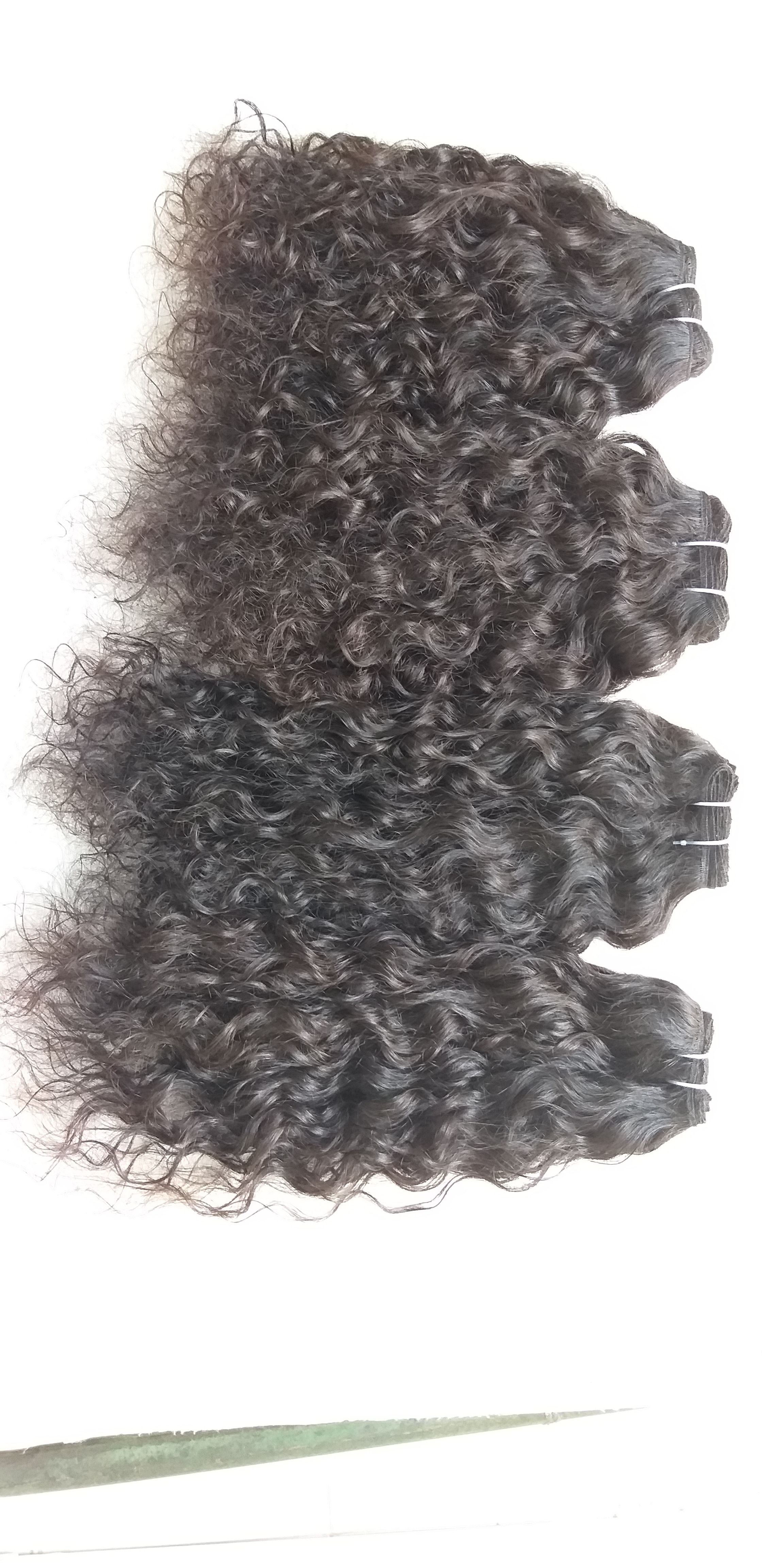 Raw Unprocessed Temple Donated Curly Hair
