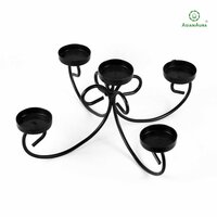 Candle Holder for Birthday Diwali Decoration for Home Room Bedroom and Bathroom Iron Glass Candle Holder ASMETL021
