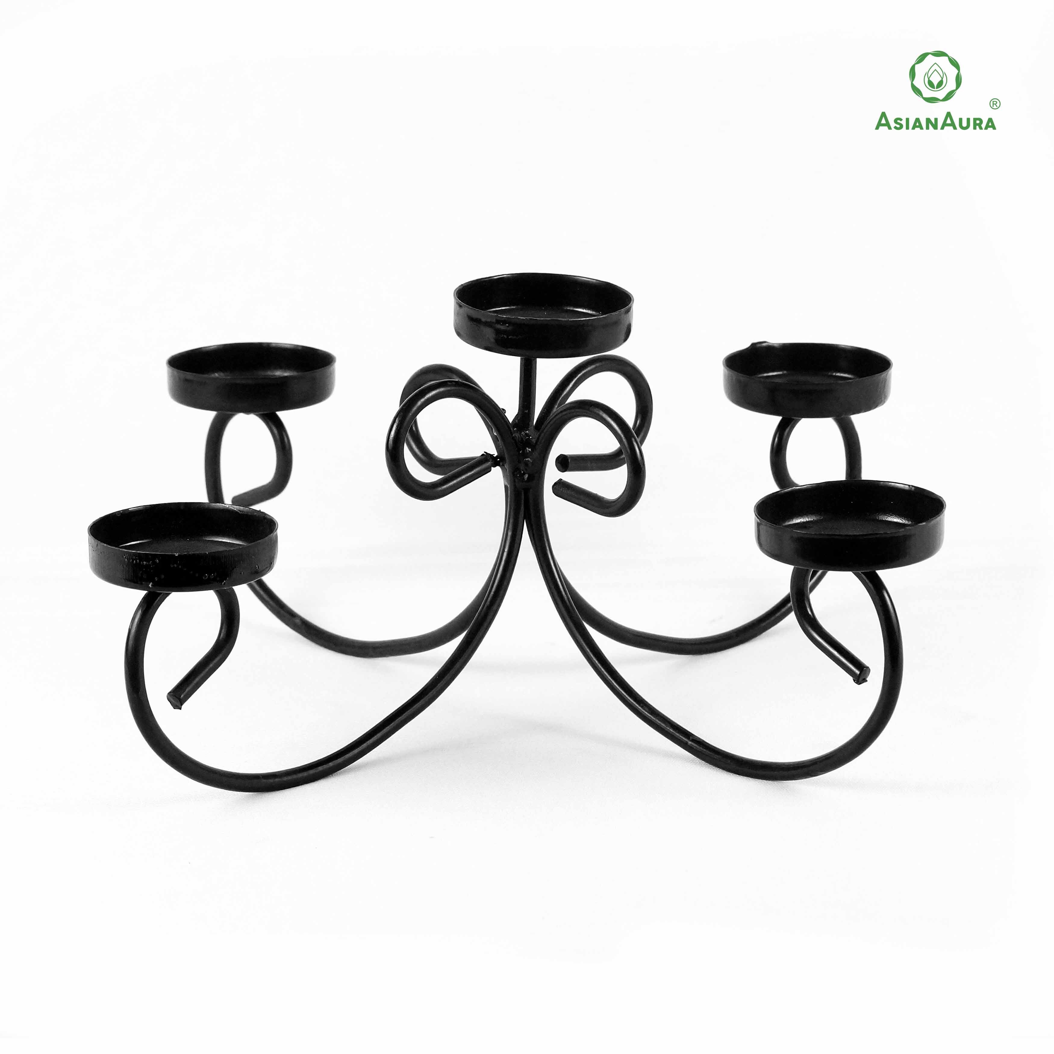 Candle Holder for Birthday Diwali Decoration for Home Room Bedroom and Bathroom Iron Glass Candle Holder ASMETL021