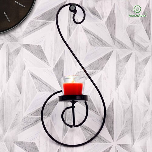Candle Holder For Birthday Diwali Decoration For Home Room Bedroom And Bathroom Iron Glass Candle Holder Asmetl026
