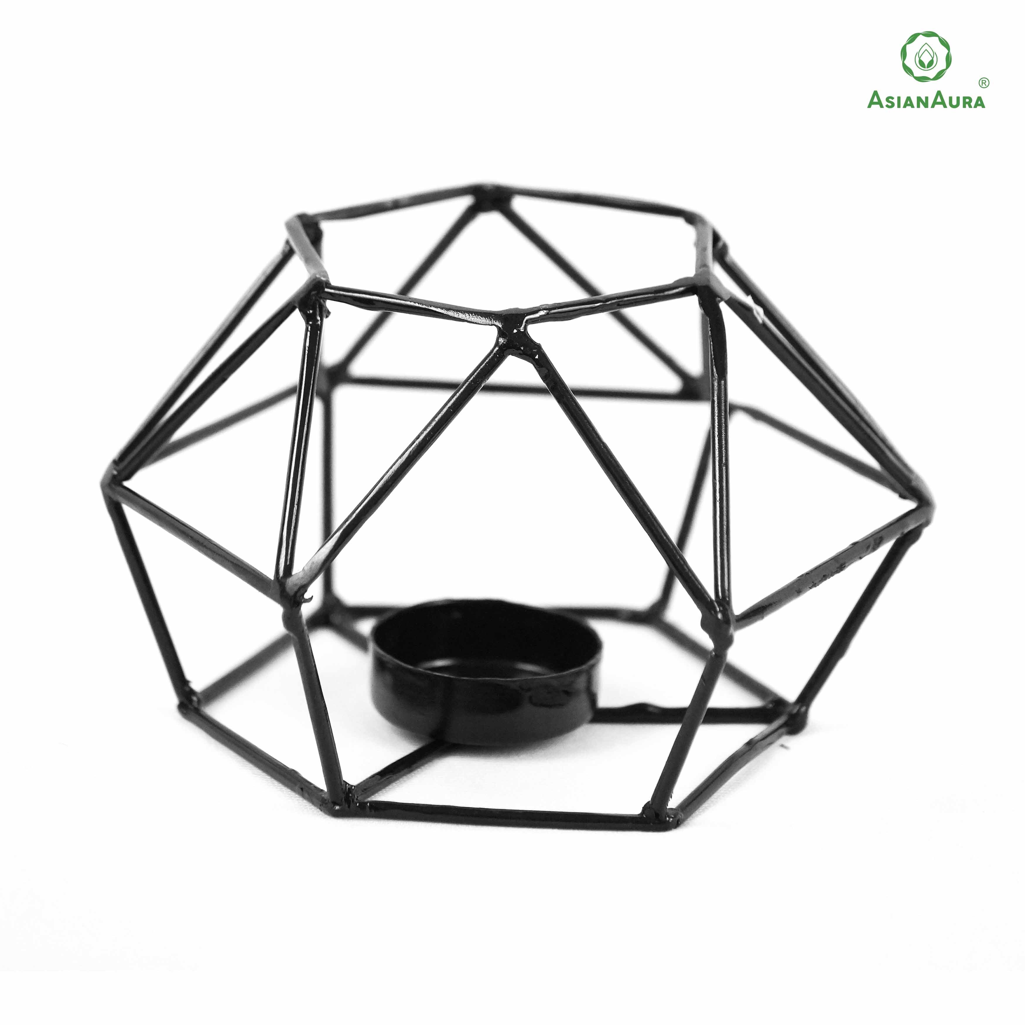 Candle Holder for Birthday Diwali Decoration for Home Room Bedroom and Bathroom Iron Glass Candle Holder ASMETL027