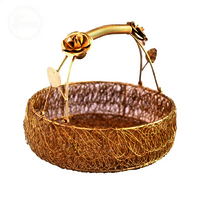Metal Wire Diwali Gifting Basket Round Shape