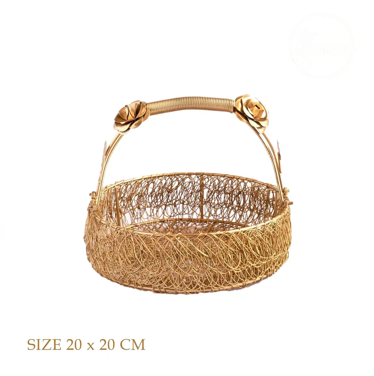 Metal Wire Diwali Gifting Basket Round Shape