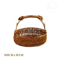 Metal Wire Diwali Gifting Basket Round Shape