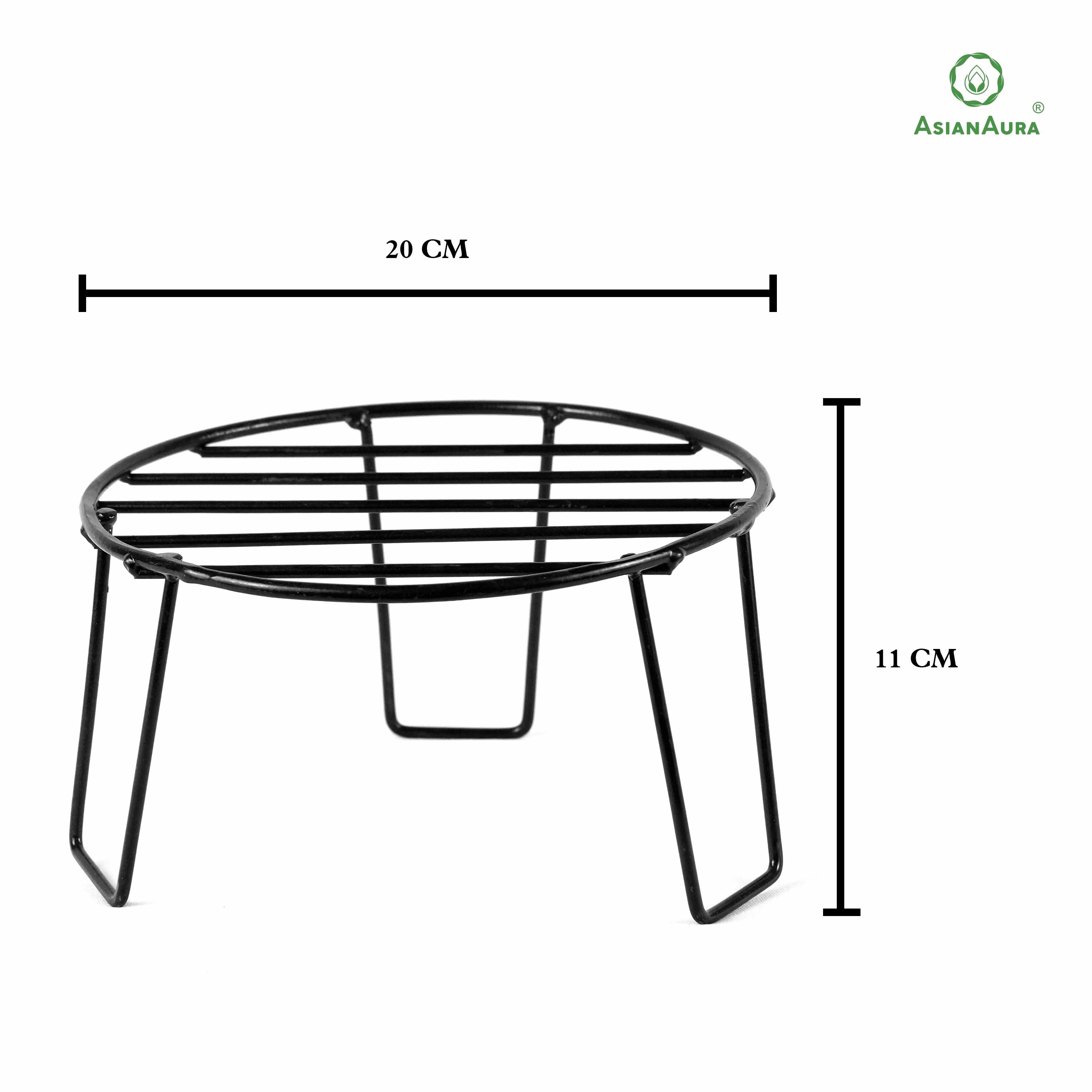 Asian Aura indoor and Outdoor Iron Planter Stand Flower Shelf Display Rack Holder For Garden Balcony Home Decor Planted Stand ASMETL014