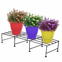 Asian Aura indoor and Outdoor Iron Planter Stand Flower Shelf Display Rack Holder For Garden Balcony Home Decor Planted Stand ASMETL015