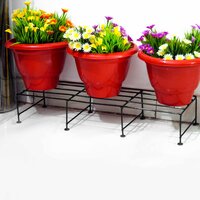 Asian Aura indoor and Outdoor Iron Planter Stand Flower Shelf Display Rack Holder For Garden Balcony Home Decor Planted Stand ASMETL015