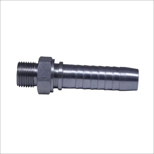 Silver Hydraulic Male Hose Nipple