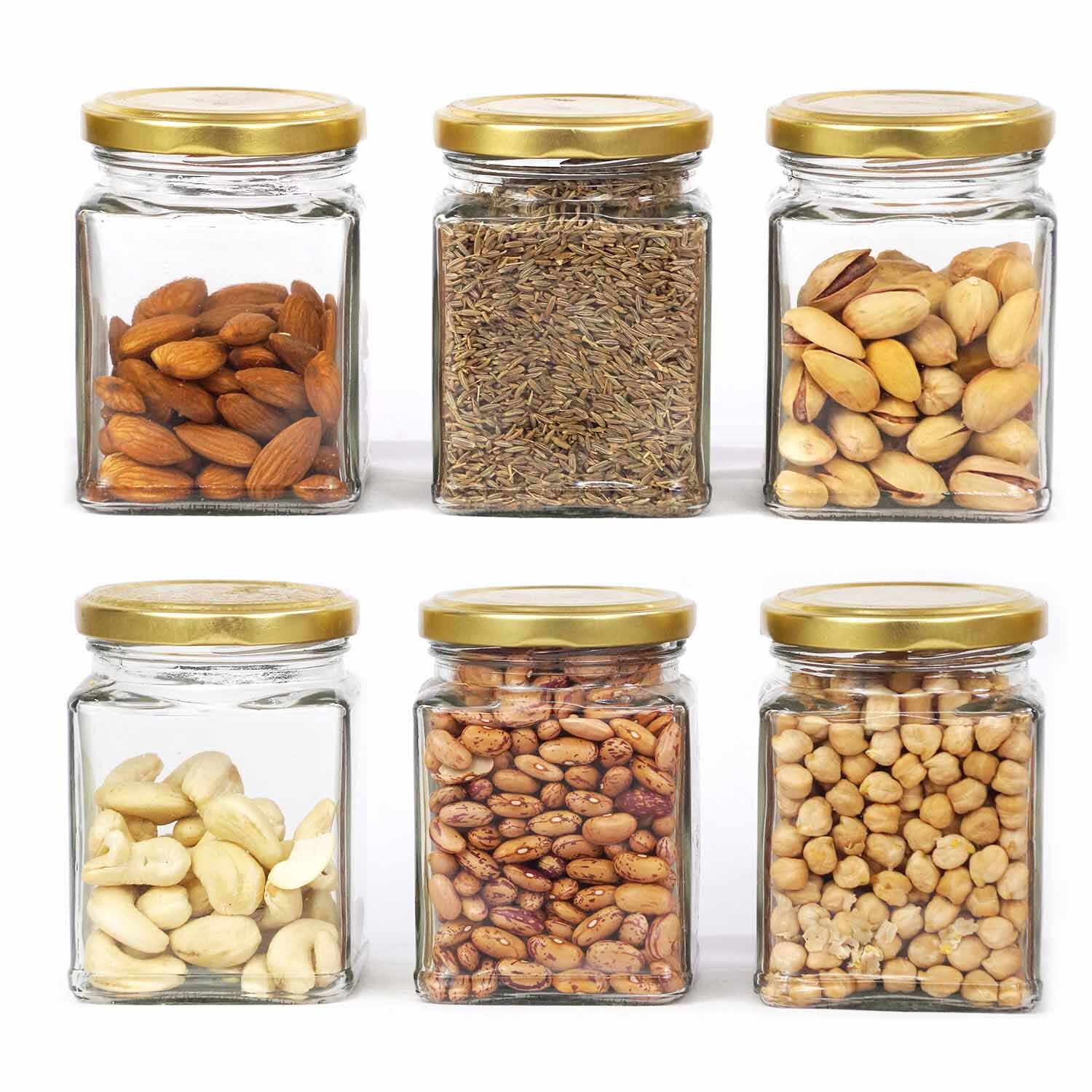 Asian Aura Transparent Jar ITC  squre  Air Tight Kitchen Storage Jar