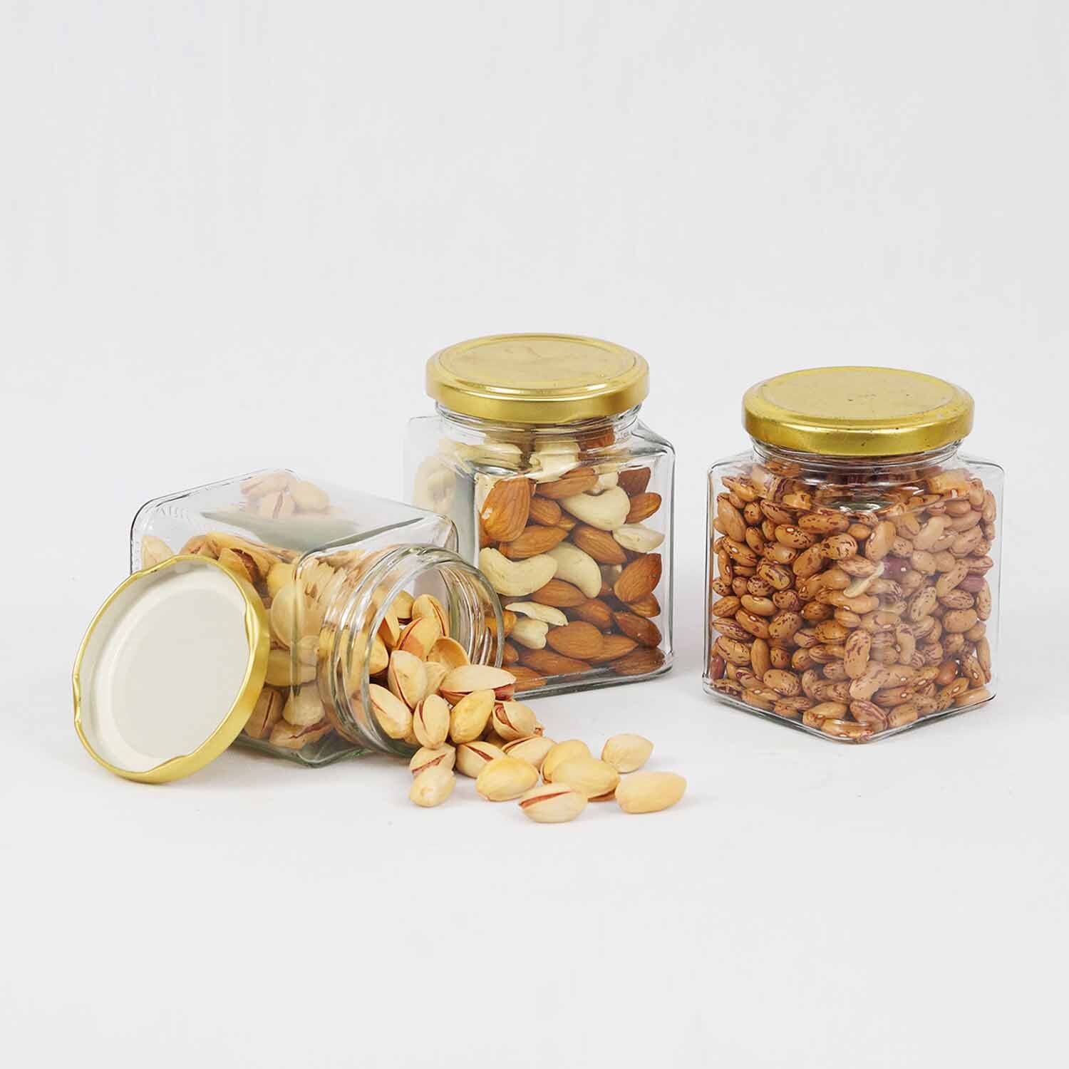 Asian Aura Transparent Jar ITC  squre  Air Tight Kitchen Storage Jar
