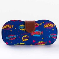 Printed Oops Pattern Chasma Cover - Color: Blue