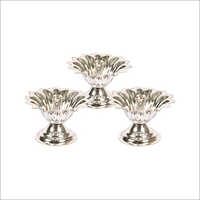 Metal Ethnic Silver Diya
