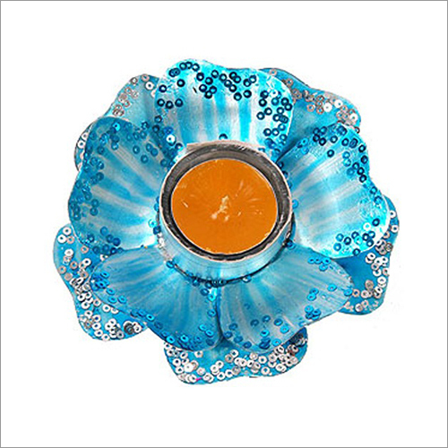 Modern Arts Metalic Blue Candle Stand