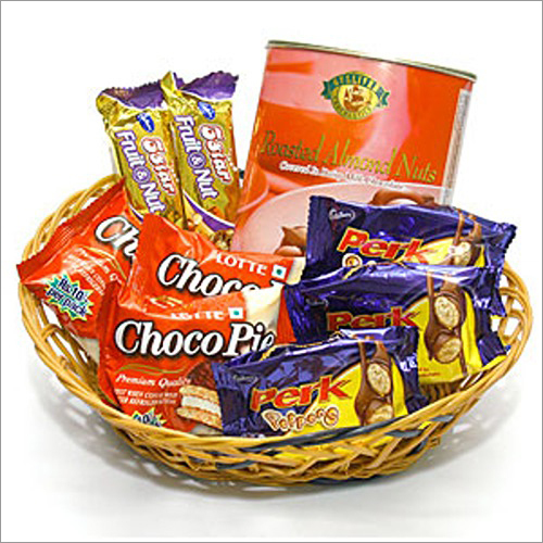 Multicolor Basketful Chocolates Festival Gifts